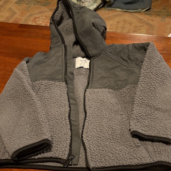 Old Navy Charcoal Sherpa Jacket - Picture 1 of 2